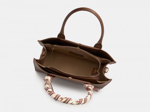 Коньячная кожаная женская сумка из натуральной кожи «WK009 Cognac»