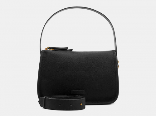 Черная кожаная женская сумка из натуральной кожи «WK008 Black»