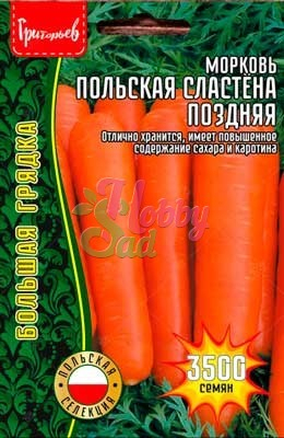 Морковь Польская Сластена (поздняя) (3500 шт) ЭКЗОТИКА