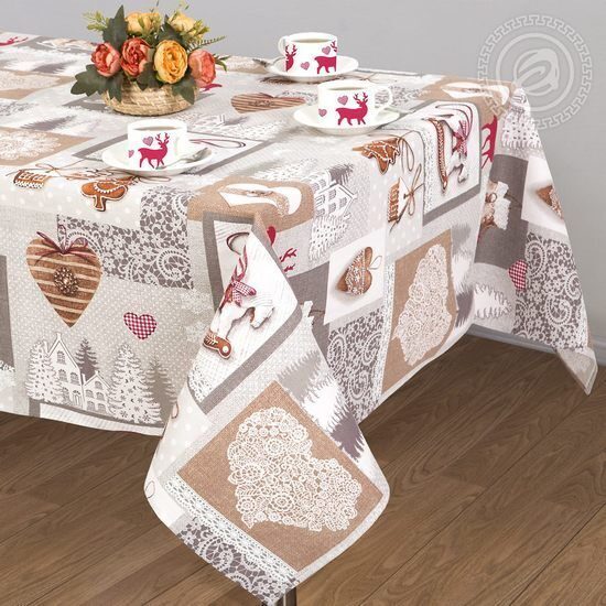 Скатерть Лапландия 150*150см. рогожка хлопок 100%