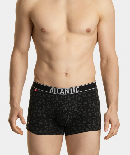 Мужские трусы шорты Atlantic, набор из 3 шт., хлопок, темный хаки + графит, 3MH-173