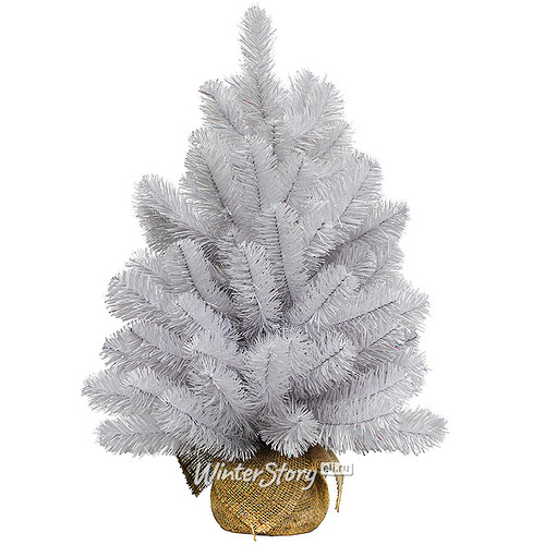 Искусственная белая елка Исландская белоснежная в мешочке 90 см, ПВХ (Triumph Tree)