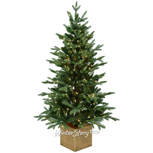 Искусственная елка с гирляндой Мэриленд 152 см в кашпо, 250 теплых белых ламп, ЛИТАЯ + ПВХ (A Perfect Christmas)