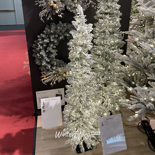 Искусственная елка с гирляндой Alpine заснеженная 137 см, 880 теплых белых ламп, ПВХ (A Perfect Christmas)