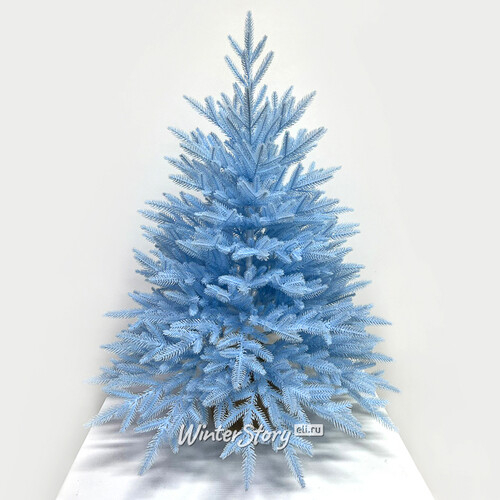 Настольная елка в мешочке Голубая 90 см, ЛИТАЯ 100% (Max Christmas)