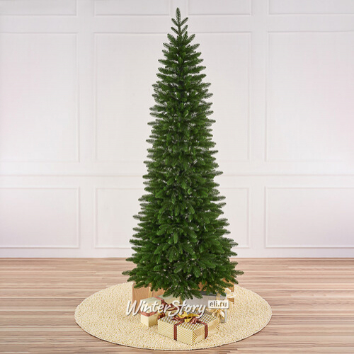 Искусственная узкая елка Рижская 220 см, ЛИТАЯ 100% (Max Christmas)
