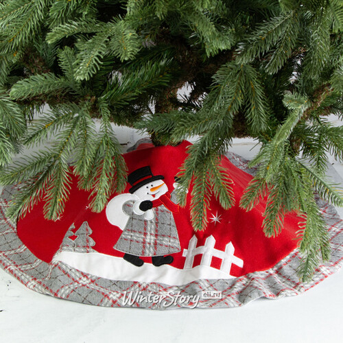 Юбка для елки Снеговичок Коннор с гостинцами 90 см (Peha)