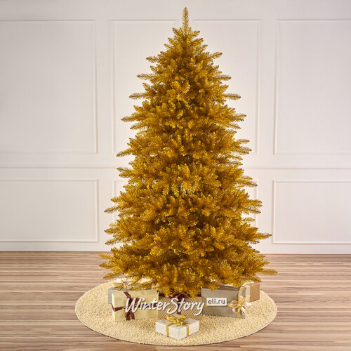 Золотая искусственная елка Барокко 180 см, ПВХ (Max Christmas)
