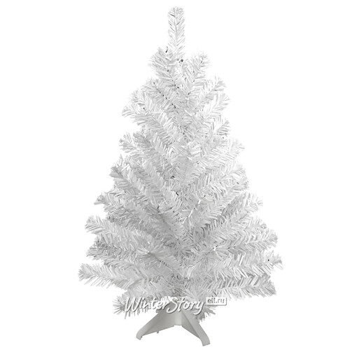 Искусственная настольная белая елка Метелица 30 см, ПВХ (MOROZCO)