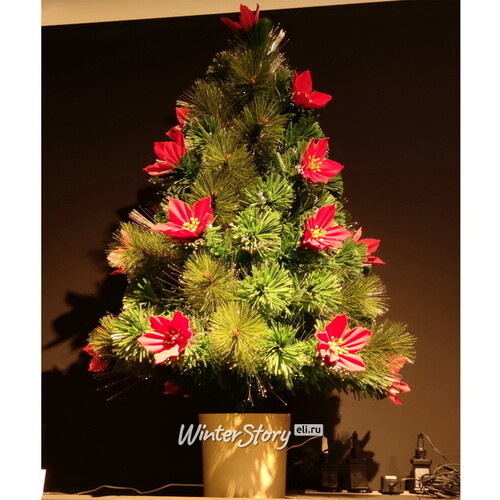 Оптоволоконная елка Мехико: Рождественская Фиеста 90 см, ЛЕСКА + ПВХ, контроллер (Kaemingk)