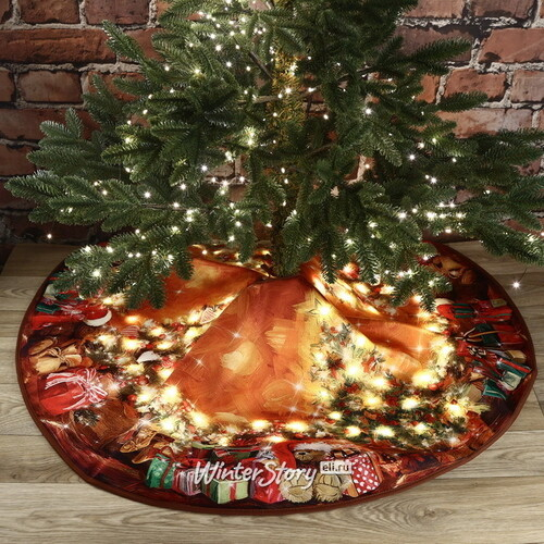 Светящаяся юбка для елки Рождественская ночь 116 см, 85 теплых белых LED ламп (Kaemingk)