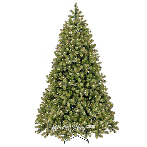 Искусственная елка с огоньками Бейберри 198 см, 500 теплых белых ламп, ЛИТАЯ + ПВХ (National Tree Company)
