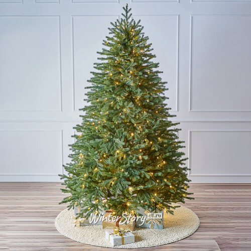 Искусственная елка с лампочками Версальская 210 см, 460 теплых белых ламп, ЛИТАЯ 100% (Max Christmas)