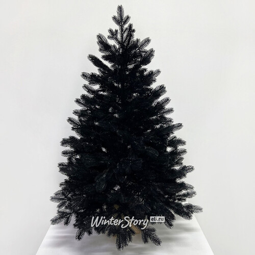 Настольная елка в мешочке Черная 90 см, ЛИТАЯ 100% (Max Christmas)