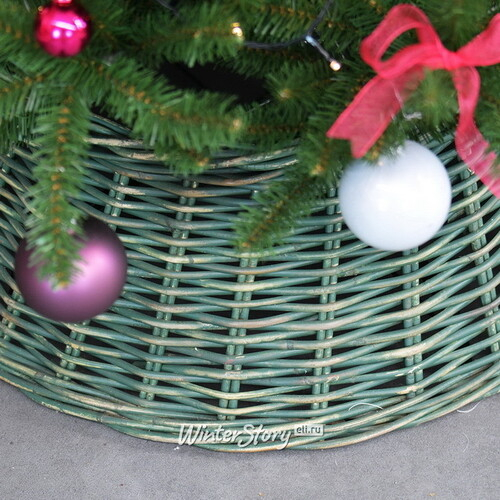 Плетеная корзина для елки Джамберто 65*26 см зеленая (National Tree Company)