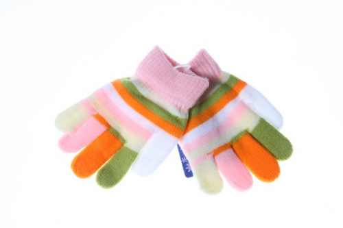 Перчатки детские 1 слой, размер 12, цветные