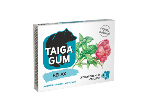 Смолка Taiga Gum RELAX лиственничная жевательная, 0,8гр*5шт/уп Алтайский нектар