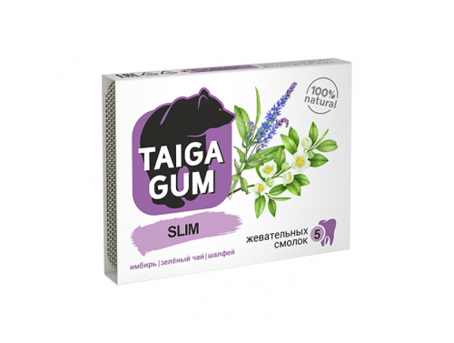 Смолка Taiga Gum SLIM лиственничная жевательная, 0,8гр*5шт/уп Алтайский нектар