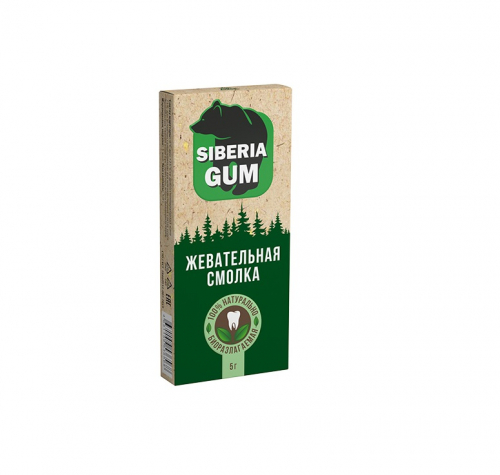 Смолка SIBERIA GUM лиственничная жевательная пластинка, 5гр Алтайский Нектар