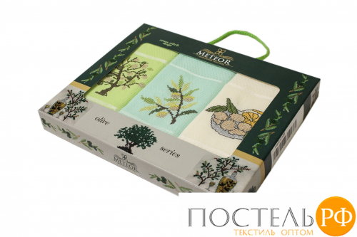 9337 Сал. METEOR вафель. в короб. 40*60 (3 шт.) KANAVICE OLIVE