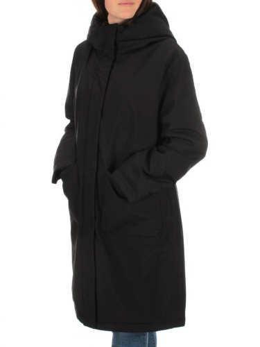 22313 BLACK Пальто демисезонное женское (100 гр. синтепон) размер 48