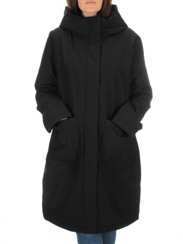22313 BLACK Пальто демисезонное женское (100 гр. синтепон) размер 48