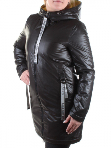 19158 BLACK Куртка удлиненная женская Aikesdfrs размер S - 42российский