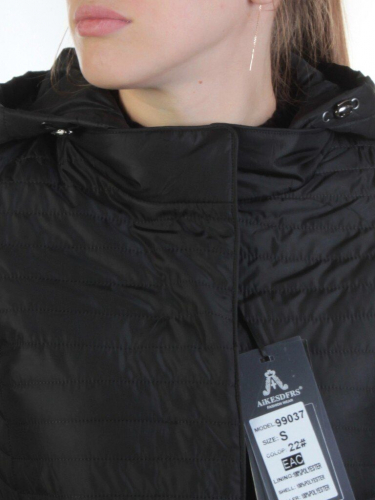 99037 BLACK Пальто женское демисезонное (100 гр. синтепон) размер S - 42 российский