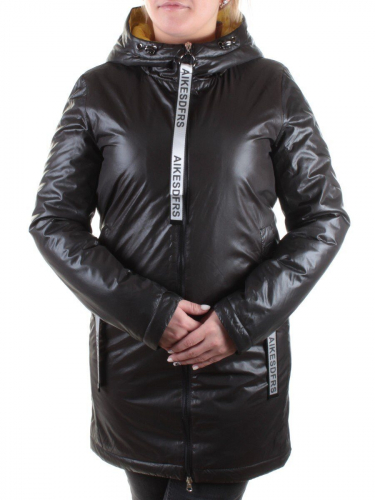 19158 BLACK Куртка удлиненная женская Aikesdfrs размер S - 42российский