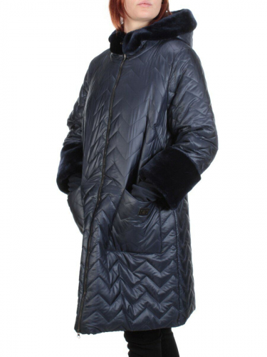 21168 DK. BLUE Пальто зимнее облегченное Madam Moda (100 гр. синтепон) размер 50