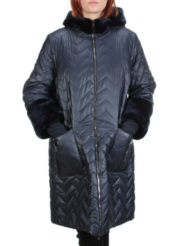 21168 DK. BLUE Пальто зимнее облегченное Madam Moda (100 гр. синтепон) размер 50