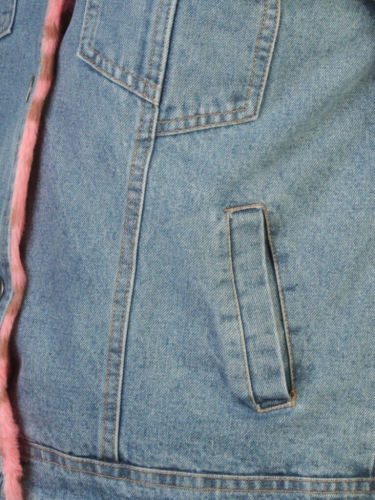 000 BLUE/CRIMSON Куртка джинсовая с плюшем Misifeer размер XL - 48