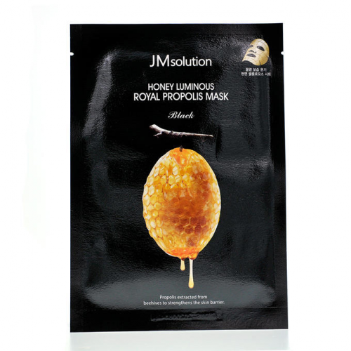 [JMSOLUTION] Маска для лица тканевая ПРОПОЛИС И МАТОЧНОЕ МОЛОЧКО питательная Honey Luminous Royal Propolis Mask, 30 мл