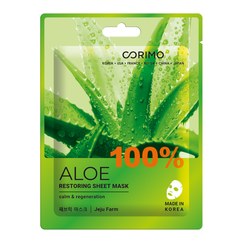 [CORIMO] Маска для лица тканевая ВОССТАНОВЛЕНИЕ 100% Aloe, 22 г