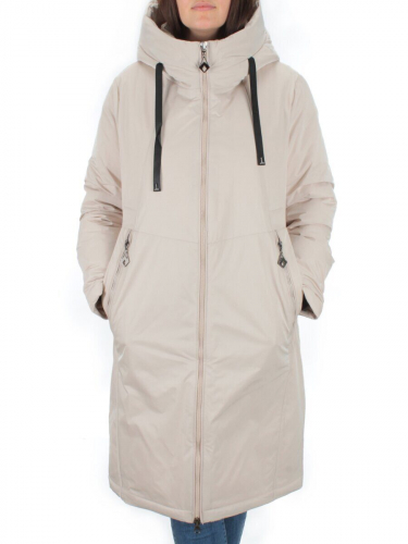 2392 LT. BEIGE Пальто зимнее женское (200 гр. холлофайбер) размер 48/50