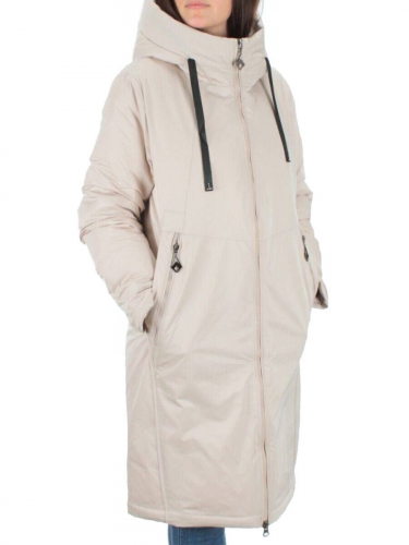 2392 LT. BEIGE Пальто зимнее женское (200 гр. холлофайбер) размер 48/50