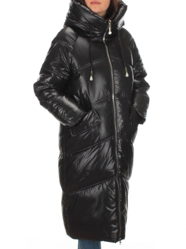 S8086 BLACK Пальто зимнее женское (200 гр. тинсулейт) размер 50