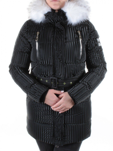 2037 BLACK Куртка зимняя облегченная женская Yixiangyuan размер M - 42/44 российский