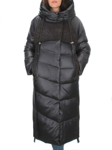 Y21638 DK. GRAY Пальто женское зимнее MEIYEE (200 гр. холлофайбера) размер 46