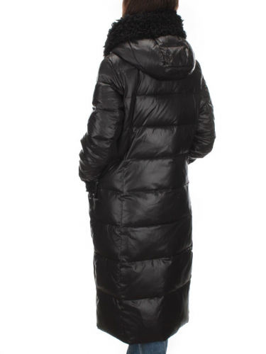 C1068-1A BLACK Пальто зимнее женское (200 гр. холлофайбер) размер 58
