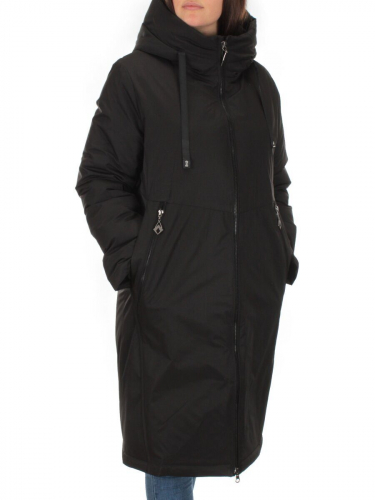 2392 BLACK Пальто зимнее женское (200 гр. холлофайбер) размер 50/52
