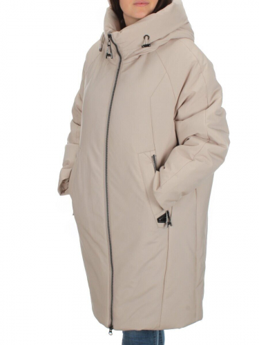 M-9097 BEIGE Пальто зимнее женское CORUSKY (верблюжья шерсть) размер 5XL - 56 российский