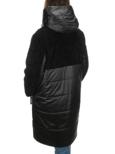 209 BLACK Пальто зимнее женское VISDEER (верблюжья шерсть) размер 56