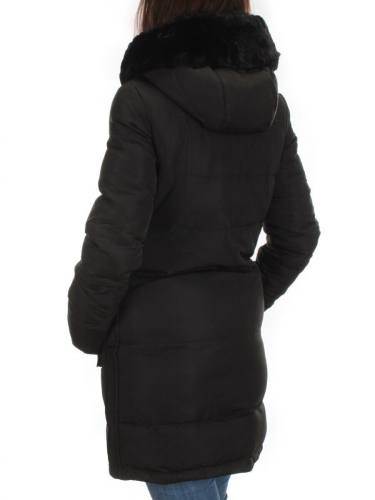 6525 BLACK Куртка зимняя женская (200 гр. холлофайбера) размер S - 42 российский
