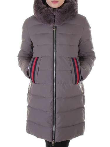 227 BROWN Пальто женское зимнее Wisbeer размер 48 российский