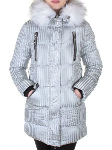 2037 GRAY Куртка зимняя облегченная женская Yixiangyuan размер M - 42/44 российский
