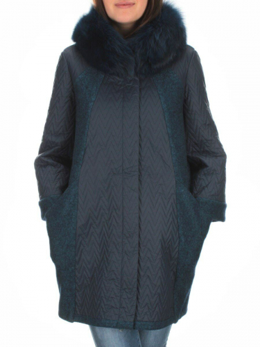 A16002 DK. BLUE Пальто зимнее женское облегченное (120 гр. холлофайбера) размер 42