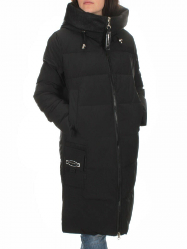 C1046 BLACK Пальто зимнее женское (200 гр. холлофайбер) размер M - 44 российский