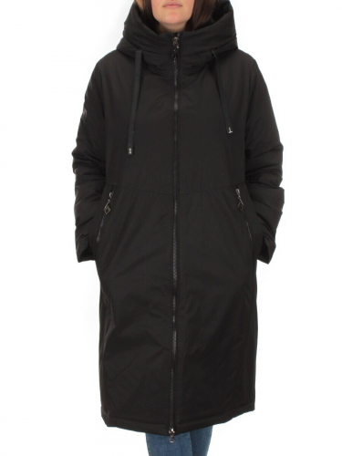 2392 BLACK Пальто зимнее женское (200 гр. холлофайбер) размер 50/52