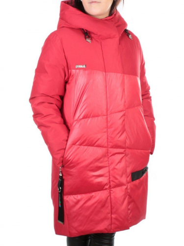 ZW-2127-C RED Пальто зимнее женское (верблюжья шерсть) BLACK LEOPARD размер 46 (идет на 48/50 российский)